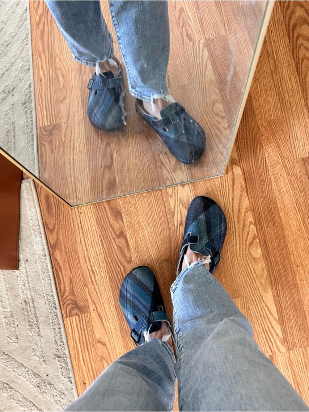 Birkenstock Pappillo Blue Plaid Slip-On Buckle Clog - Picture 7 of 7